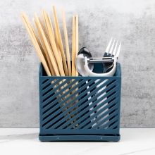 创意双格镂空筷子笼餐具沥水收纳盒家用厨房厨房桌面塑料防霉筷笼